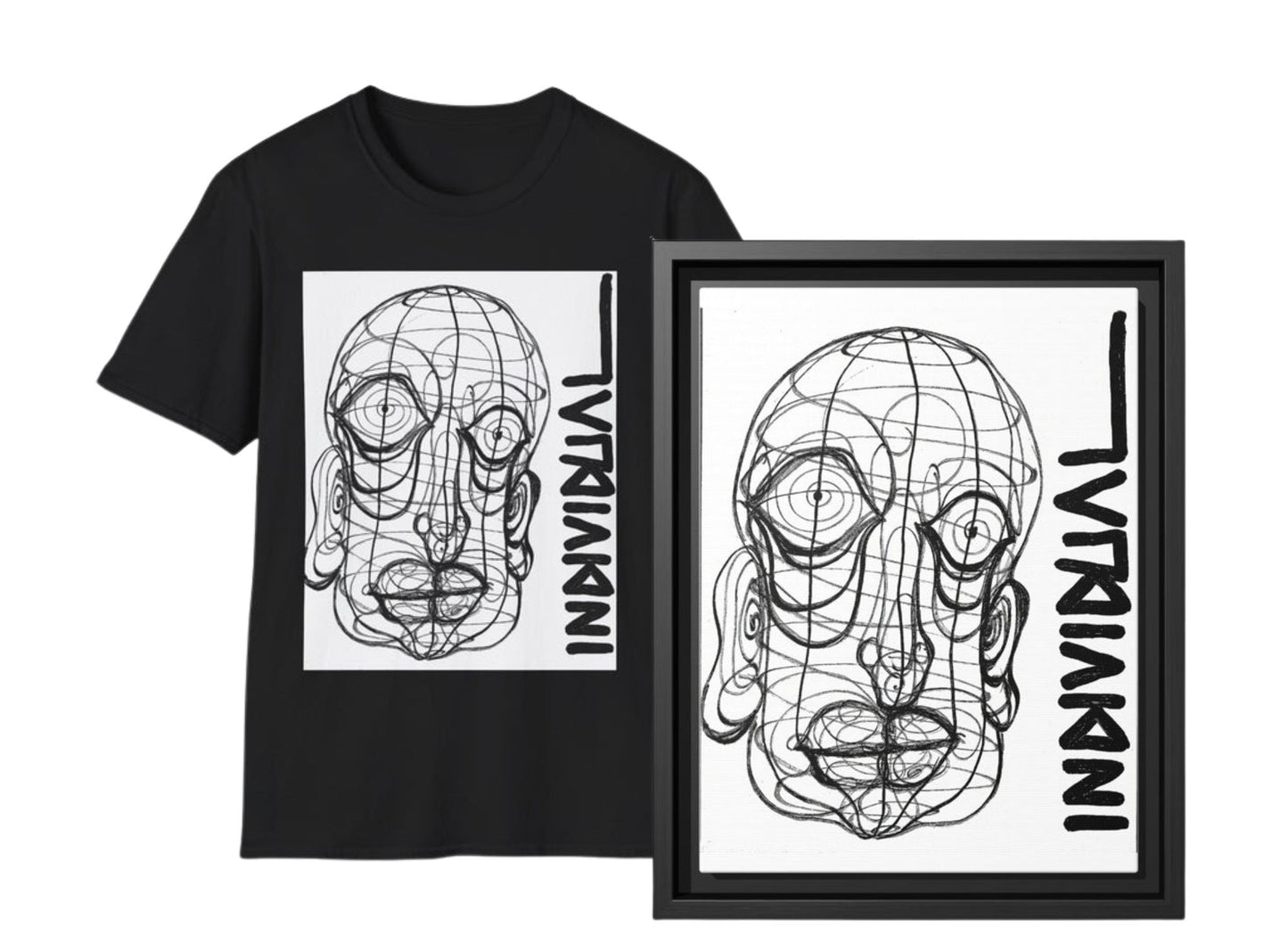 Original Art Canvas with T-shirt