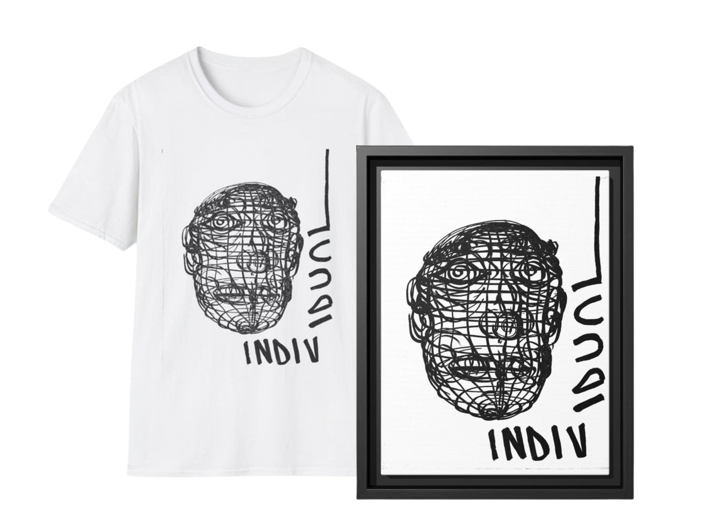 Original Art Canvas with T-shirt