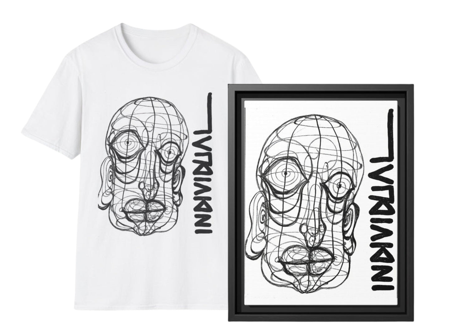 Original Art Canvas with T-shirt