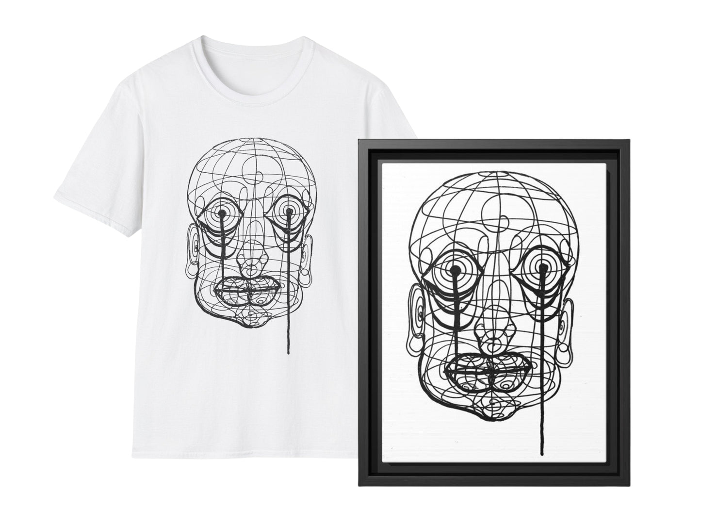 Original Art Canvas with T-shirt