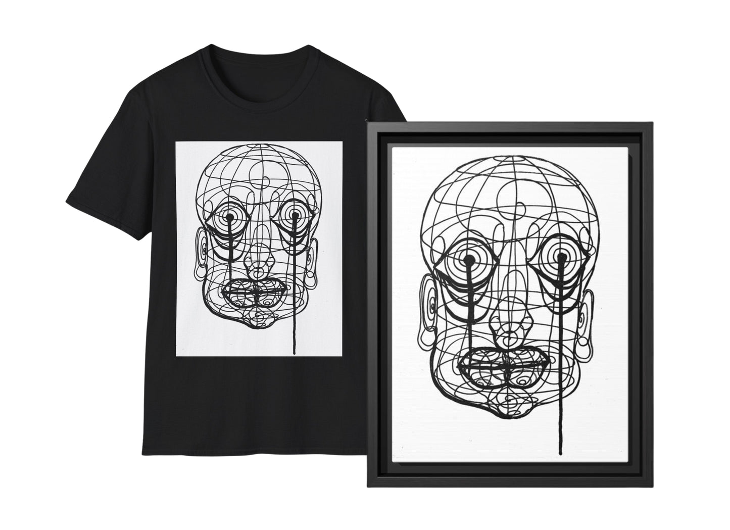 Original Art Canvas with T-shirt