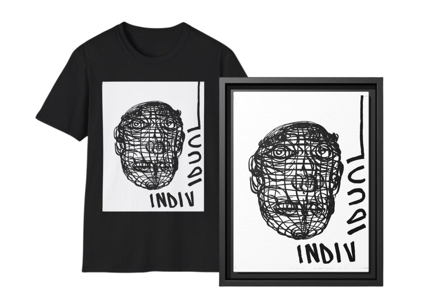 Original Art Canvas with T-shirt